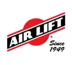 The logo features the words "AIR LIFT" in bold white letters inside a black bar with white borders, crossing through a red circle. Below the black bar, the text "Since 1949" is written in black cursive.