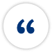 A pair of blue quotation marks is centered inside a plain white circle with a dark blue border. The image suggests a quotation or excerpt from a piece of text.