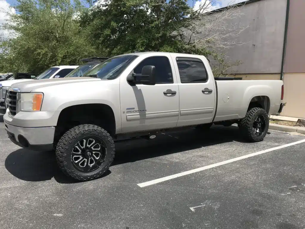 Transmission Repair by FloState Auto Diesel Repair in St. Cloud, FL. Image of a Chevrolet Silverado parked in a lot, ready for professional transmission service to ensure smooth and reliable performance.