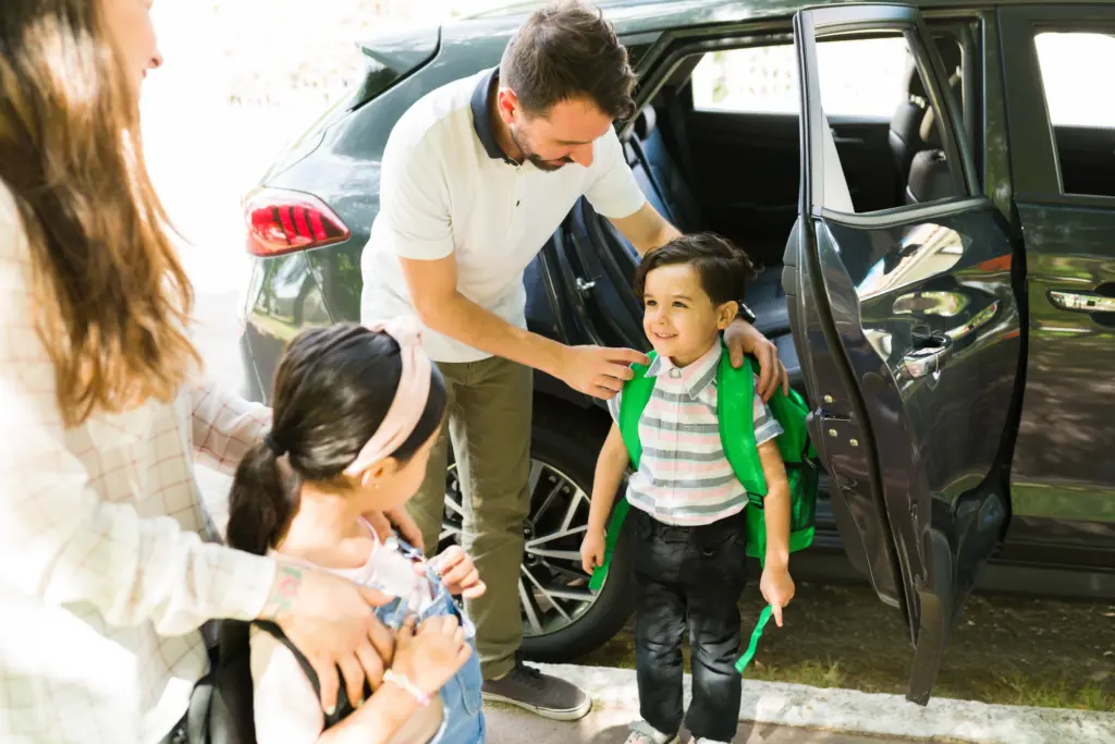 Family exited and happy to go back to school